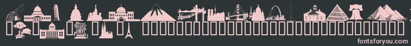 Wmarchitect1 Font – Pink Fonts on Black Background