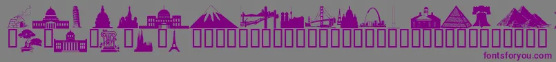 フォントWmarchitect1 – 紫色のフォント、灰色の背景