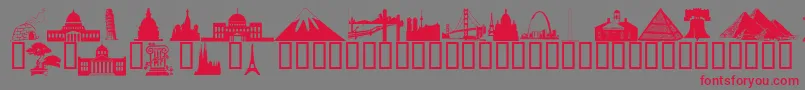 Wmarchitect1 Font – Red Fonts on Gray Background