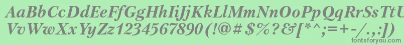Ptr76C Font – Gray Fonts on Green Background