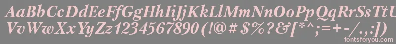 Ptr76C Font – Pink Fonts on Gray Background