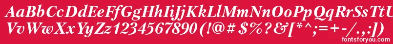 フォントPtr76C – 赤い背景に白い文字