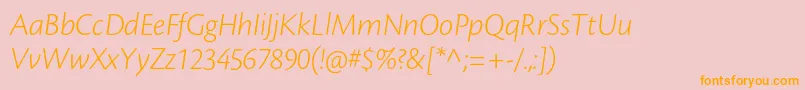 CronosproLtsubhit Font – Orange Fonts on Pink Background