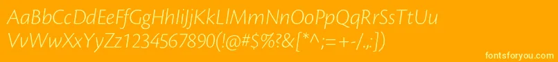 CronosproLtsubhit Font – Yellow Fonts on Orange Background