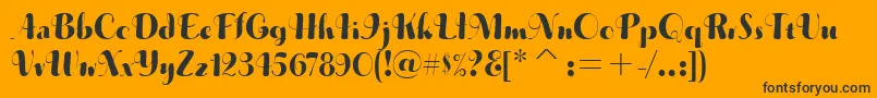 MusicaitcTt Font – Black Fonts on Orange Background