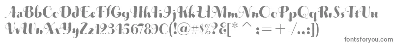 MusicaitcTt-Schriftart – Graue Schriften auf weißem Hintergrund