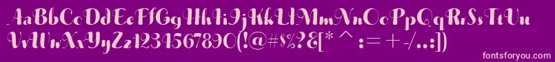 MusicaitcTt Font – Pink Fonts on Purple Background