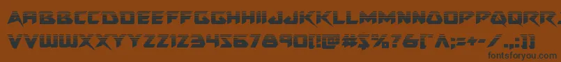 Skirmisherhalf Font – Black Fonts on Brown Background