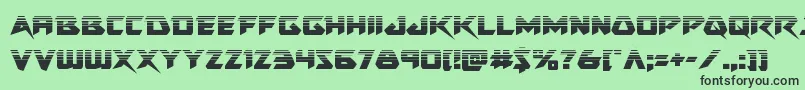 Skirmisherhalf Font – Black Fonts on Green Background