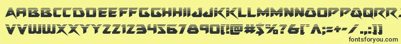 Skirmisherhalf Font – Black Fonts on Yellow Background