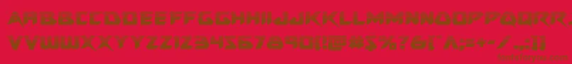 Skirmisherhalf Font – Brown Fonts on Red Background