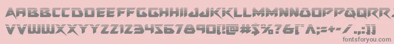 Skirmisherhalf Font – Gray Fonts on Pink Background