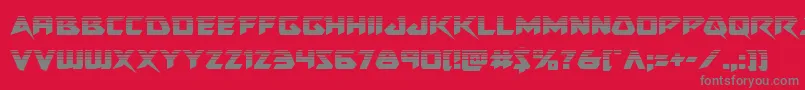 Skirmisherhalf Font – Gray Fonts on Red Background