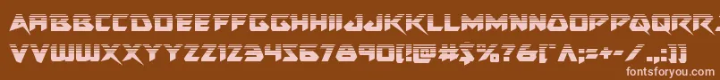 Skirmisherhalf Font – Pink Fonts on Brown Background