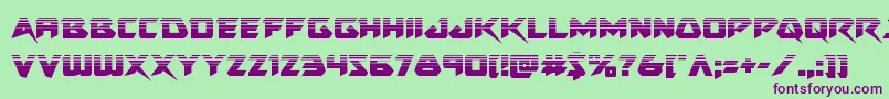 Skirmisherhalf Font – Purple Fonts on Green Background