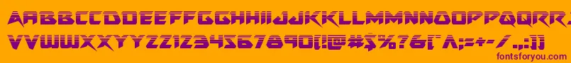 Skirmisherhalf Font – Purple Fonts on Orange Background