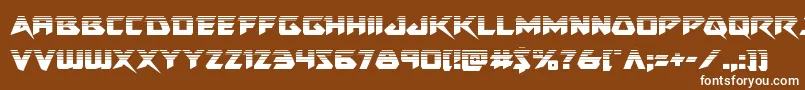 Skirmisherhalf Font – White Fonts on Brown Background