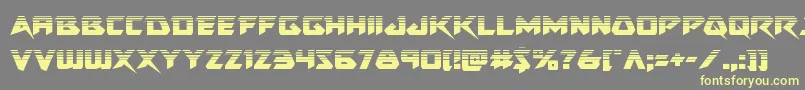 Skirmisherhalf Font – Yellow Fonts on Gray Background