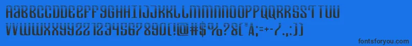 Шрифт Departmenthhalf – чёрные шрифты на синем фоне