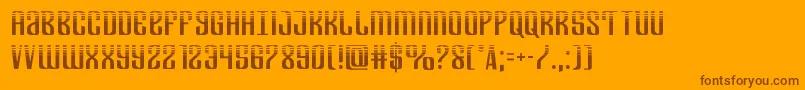 Departmenthhalf Font – Brown Fonts on Orange Background