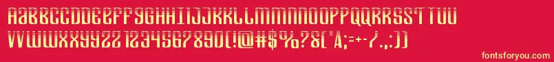 Шрифт Departmenthhalf – жёлтые шрифты на красном фоне