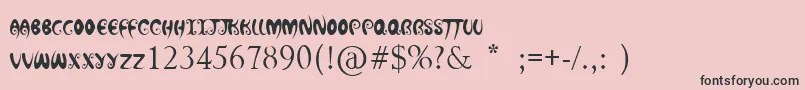 HotChocolateLatte Font – Black Fonts on Pink Background