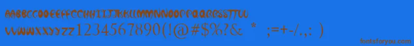 More about HotChocolateLatte Font HotChocolateLatte Font – Brown Fonts on Blue Background
