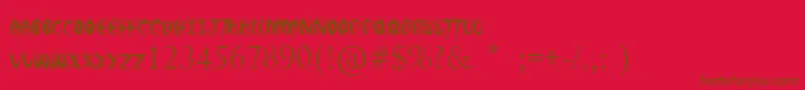 HotChocolateLatte Font – Brown Fonts on Red Background