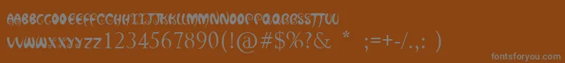 Шрифт HotChocolateLatte – серые шрифты на коричневом фоне