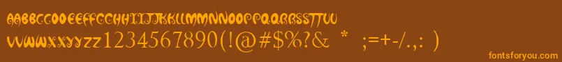 HotChocolateLatte Font – Orange Fonts on Brown Background