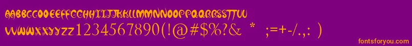 HotChocolateLatte Font – Orange Fonts on Purple Background