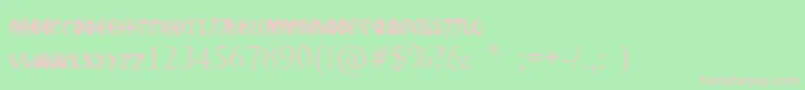 HotChocolateLatte Font – Pink Fonts on Green Background