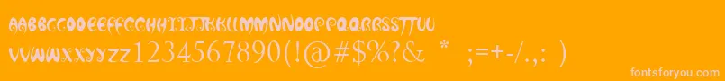 HotChocolateLatte Font – Pink Fonts on Orange Background
