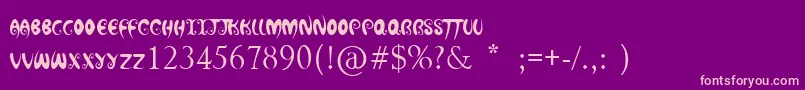 HotChocolateLatte Font – Pink Fonts on Purple Background