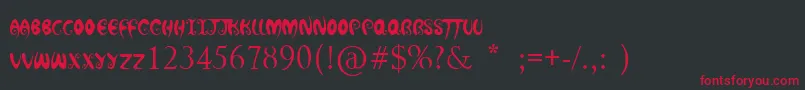 HotChocolateLatte Font – Red Fonts on Black Background