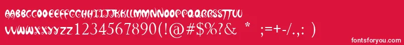HotChocolateLatte Font – White Fonts on Red Background