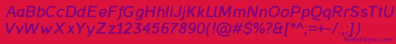 CasperBoldItalic Font – Purple Fonts on Red Background