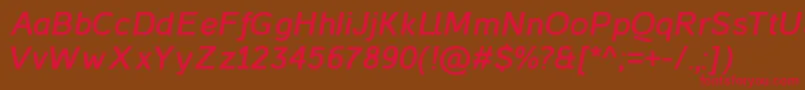 CasperBoldItalic Font – Red Fonts on Brown Background