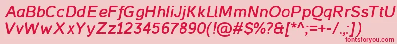 CasperBoldItalic Font – Red Fonts on Pink Background