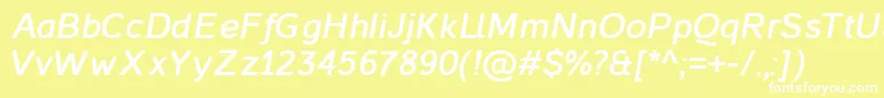 CasperBoldItalic Font – White Fonts on Yellow Background