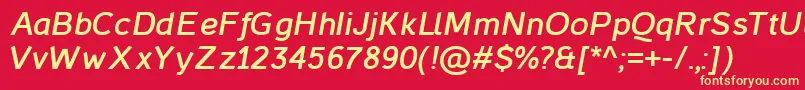 CasperBoldItalic Font – Yellow Fonts on Red Background