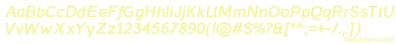 CasperBoldItalic Font – Yellow Fonts on White Background