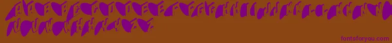 Typoshadows Font – Purple Fonts on Brown Background