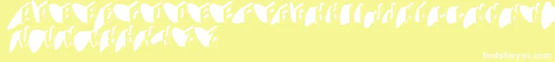 フォントTyposhadows – 黄色い背景に白い文字