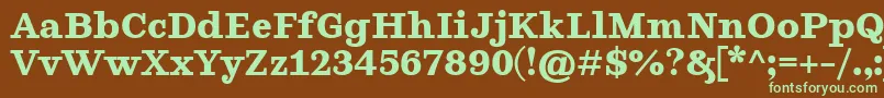 Шрифт GhostlightBold – зелёные шрифты на коричневом фоне