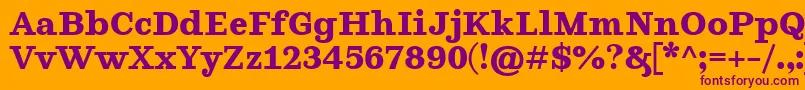 GhostlightBold Font – Purple Fonts on Orange Background