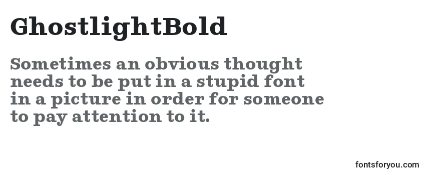 GhostlightBold Font