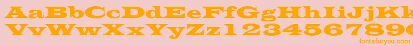 EvitaRegular Font – Orange Fonts on Pink Background