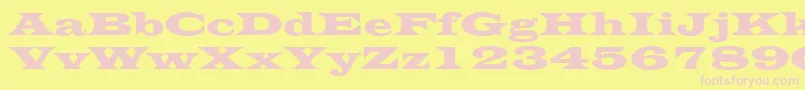 EvitaRegular Font – Pink Fonts on Yellow Background