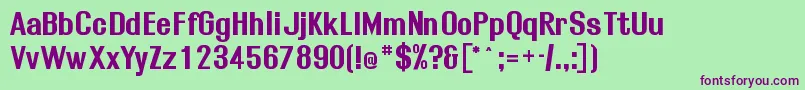 Rollob Font – Purple Fonts on Green Background